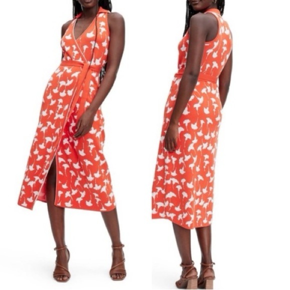 Diane Von Furstenberg X Target Collared Sleeveless Wrap Dress. New With Tags - Picture 2 of 11